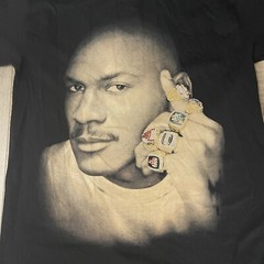 Rare Vtg Michael Jordan T Shirt 3XL Big & Tall Basketball hip hop rap og bling