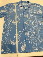 Malibu Beach Club By Drill Clothing Button Up Light Blue Paisley Shirt Sz Large