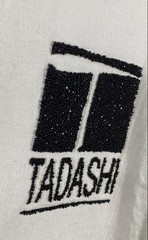Tadashi Women’s White Beaded Logo Graphic Crewneck T-Shirt