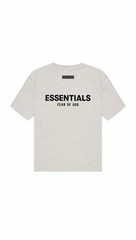 Fear of God Essentials Men’s L Gray Cotton Logo Crew Neck Short Sleeve T-Shirt