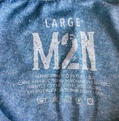 Ma Deuce Nation 70s Logo T-Shirt, Blue, Size Large