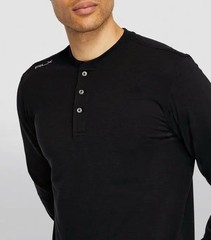 RLX Golf Ralph Lauren Mens Black Long Sleeve Performance Henley Shirt Large NWT