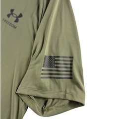 Under Armour Mens Freedom Tech Tee Marine OD Green XL 1369468 Flag Graphic NWT