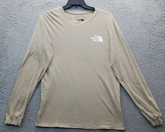 The North Face Shirt Mens M Brown Elastic Cuff Long Sleeve Crew Neck Pullover
