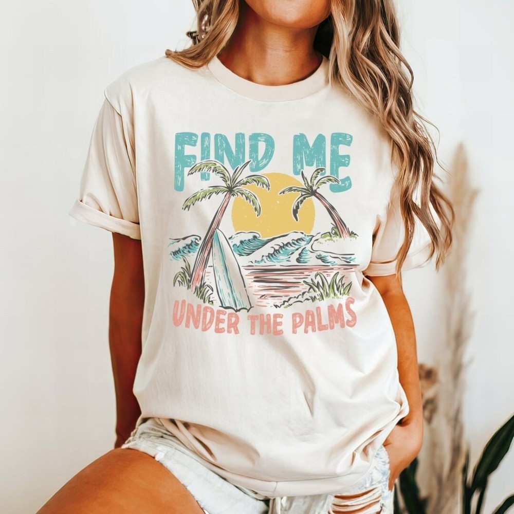 Beach Summer Tropical T-shirt Comfort Colors Beachwear Summer Gift Vintage