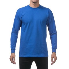 3 PACK PROCLUB MENS HEAVYWEIGHT LONG SLEEVE T SHIRTS PRO CLUB CASUAL COTTON TEE