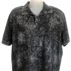 Buckle Black Brand Acid Washed Polo Shirt Short Sleeve Button Collared Mens XXL