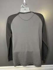 RedHead Shirt Mens Large Gray Long Sleeve Thermal Waffle Knit Casual Crewneck