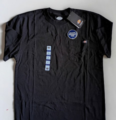 DICKIES HEAVY WEIGHT BLACK CREW NECK POCKET T SHIRT MEN’S SIZE M NWT