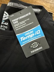 Dickies Performance Tee Shirt Mens XL Black Long Sleeve Temp-iQ Cooling Pocket