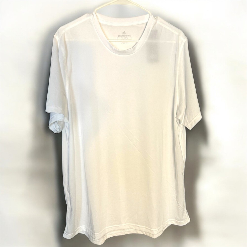 Adidas Creator Tee Short Sleeve Shirt Men’s White Blank Climalite XL