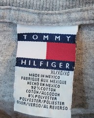 Vintage Tommy Hilfiger T Shirt Mens XL USA Gray *Flawed* See Photos