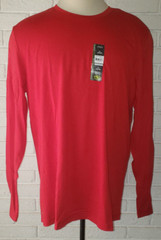 Men’s Athletic Works Red Long Sleeve Crew Driworks Crew T-Shirt Top