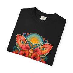 Psychedelic Hibiscus Moth Graphic Tee
