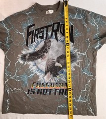 First Row XXL Graphic Tshirt Eagle “Freedom Is Not Free” Graphic Quality