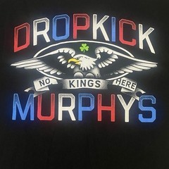 Dropkick Murphys No Kings Here T-Shirt Large Black Double Sided Bayside USA Made