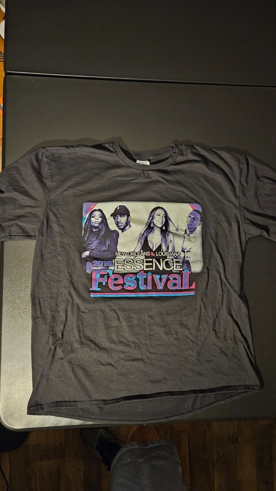 2016 Essence Festival T-Shirt Adult 2XL Black Kendrick Lamar Puff Daddy Rap