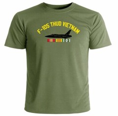 F-105 Thunderchief with Vietnam Service Ribbons T-Shirt Officially Licensed