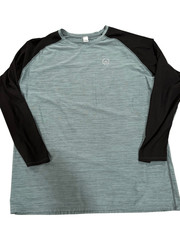 Neleus Dry Fit Logo Muscle Mens Shirt, size 2XL, Green and Black, Long Sleeves