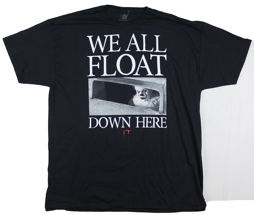 IT Stephen King’s Adult New T-Shirt – We All Float Down Here Sewer Smile