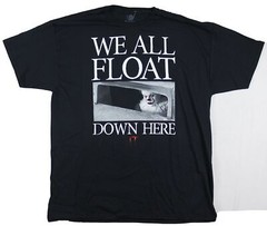 IT Stephen King’s Adult New T-Shirt – We All Float Down Here Sewer Smile