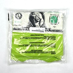 NWT Supreme FW17 Dollar Bill Logo T-Shirt Tee Lime Green SEALED Mens L AUTHENTIC