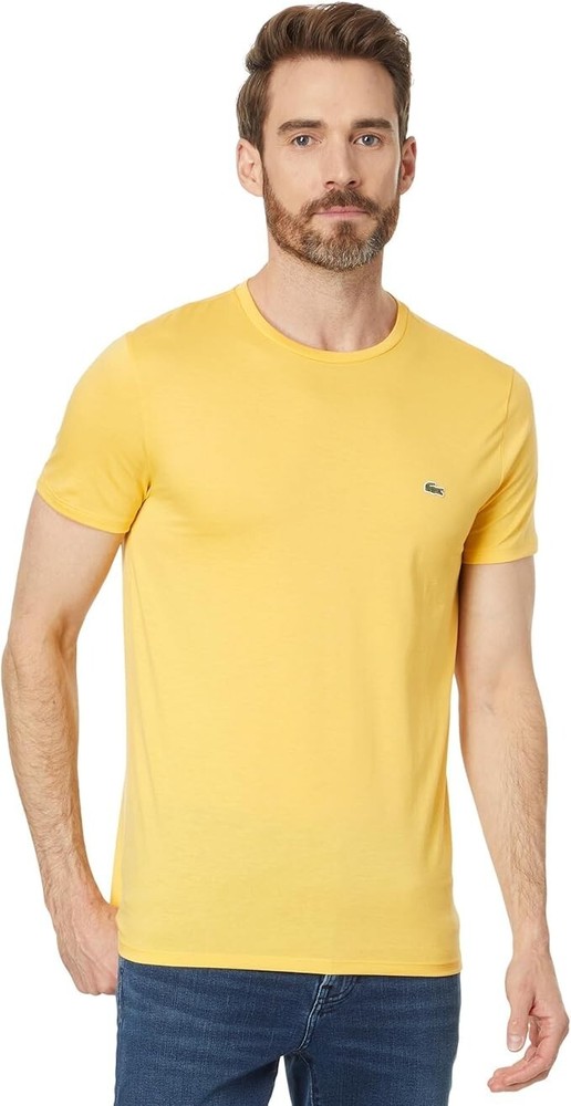 Lacoste Men’s Short Sleeve Crew Neck Pima Cotton Jersey T-Shirt -Cornsilk xXL