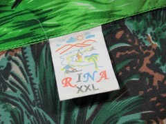 Vintage Rina Hawaiian Button Shirt Bahamas Tropical Islands Mens XXL Terivoile