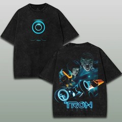 Tron Legacy Sci-Fi Streetwear Tee Double Printed Graphic Tee Streetwear T-Shirt