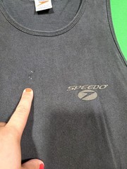 VINTAGE Speedo Men’s Size L Black Swimmer Swimming Tank Top Made In USA