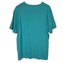 J.Crew Slub Cotton Pocket Tee, Aquatic Blue, Size XL