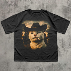 Funny Cowboy Cat T-shirt, Meme Shirts, Cats Lover Gift, Gag Gifts