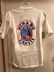 White Hinano Tahiti Beer Branded T-shirt With Large Logo On Back Size L