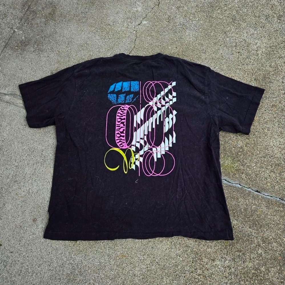On Cloud Running Club Pastel Graphic T Shirt Black XL Gym Run Workout