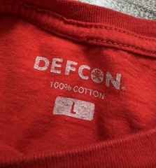 DefCon Goon Shirt Mens Large Security Hacking Training Red Short Sleeve Tee