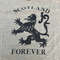 VTG Scotland Forever Ringer T-Shirt Mens M Single Stitch Made In USA Stedman T