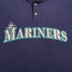 Vintage Seattle Mariners T-Shirt Men Medium Blue Augusta Sportswear Baseball MLB