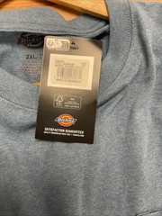 Dickies Men’s Heavyweight Short Sleeve Pocket Tee Blue Heather WS450HLBH, 2XL