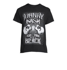 Johnny Cash The Man In Black Men’s Black Graphic T-shirt Size 3XL Chest 56″ NWT