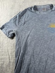 Faherty Shirt Mens Medium Blue Sunrise Graphic Crewneck Tee Casual Beach Outdoor