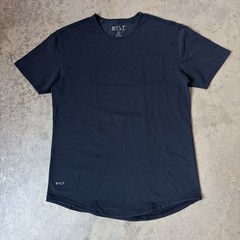 BYLT Premium Basics Lux Drop Cut Pocket T Shirt Navy Blue Crew Men’s Size Large