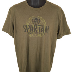 Spartan Race T Shirt Mens Size XL Green Earned Not Given