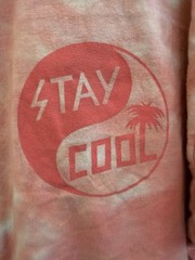 Happy Hour Stay Cool Hand Dyed Tie Die T Shirt Size L