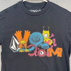 Volcom Mens Size Medium Black Graphic T Shirt Vibrant Monster Design