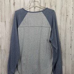 The Normal Brand Mens Shirt XL Gray Blue Henley Active Puresemo Retro Casual Tee