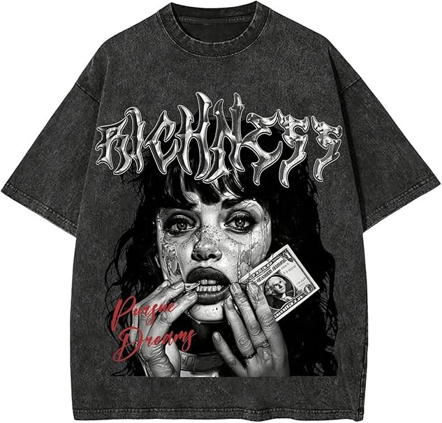 Milumia Men’s Graphic T-Shirt Letter Print Short Sleeve Vintage Tee Loose