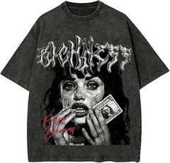 Milumia Men’s Graphic T-Shirt Letter Print Short Sleeve Vintage Tee Loose