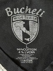 Men’s Bucheli T Shirt, Soft Cotton, Moda Italia Style Size Large