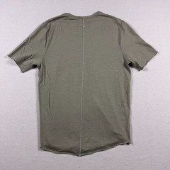 Rag & Bone T Shirt Mens Large 0 Wool Olive Green Raw Hems