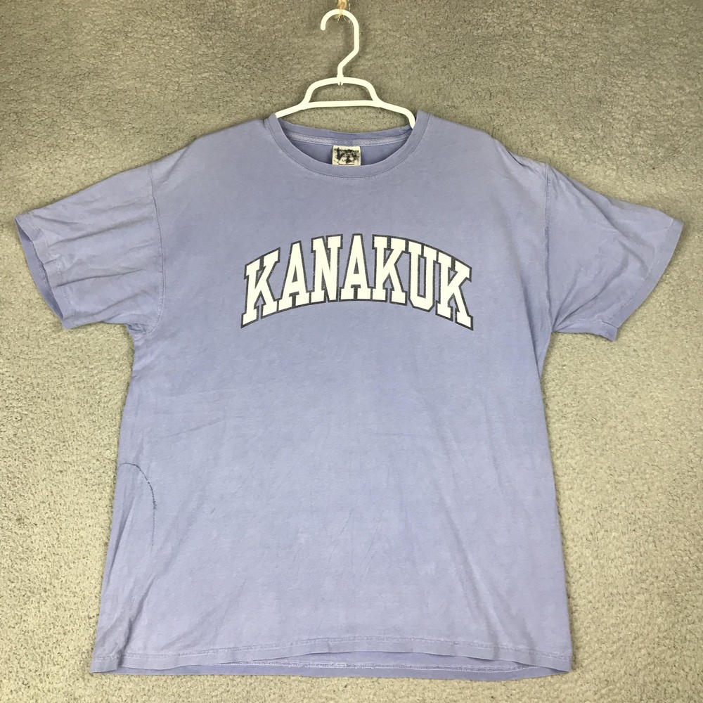 Kanakuk Shirt Mens Large Purple ComfortWash Camp Graphic Crewneck Tee Cotton